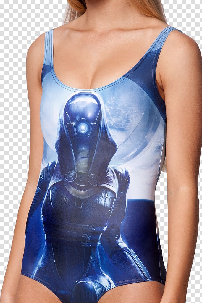Mass Effect Tali'Zorah Swimsuit Clothing BioWare, Sling Swimsuit transparent background PNG clipart