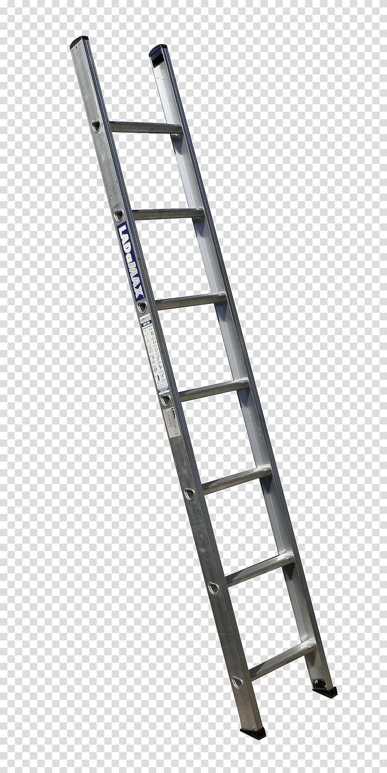 gray metal ladder, Single Aluminium Ladder transparent background PNG clipart