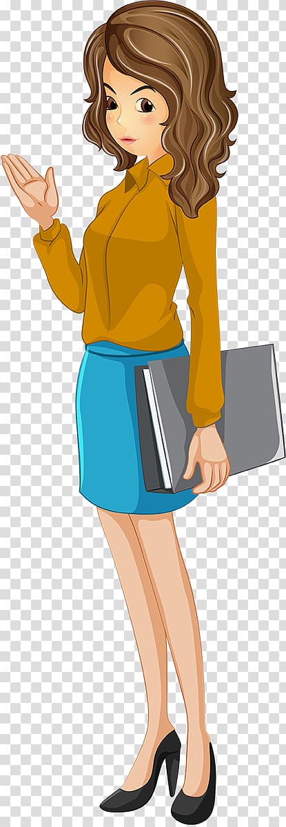 woman holding envelope illustration, Teacher School , Cartoon teacher transparent background PNG clipart