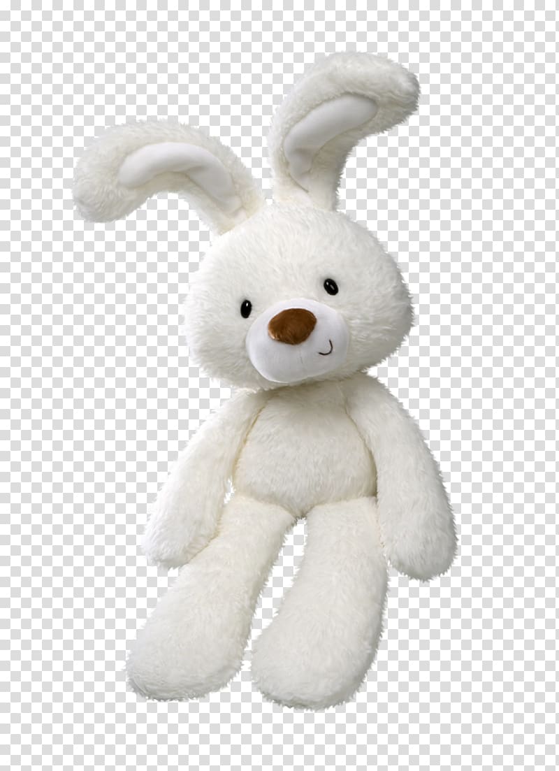 white bunny, Stuffed toy Rabbit Plush, Cute little white bunny toy transparent background PNG clipart