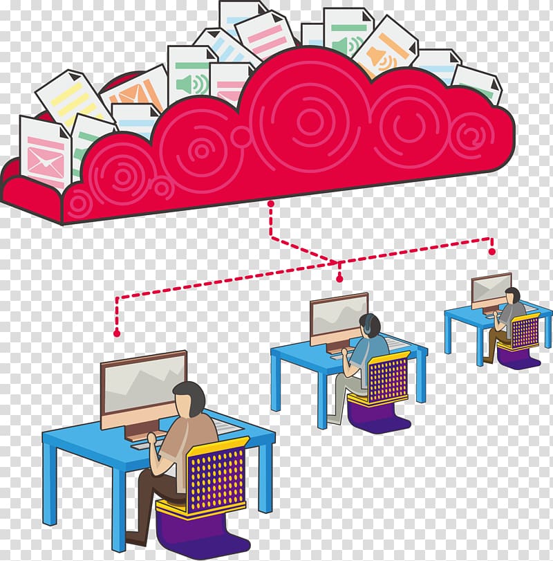 Cloud computing Big data Computer file, Red Cloud transparent background PNG clipart