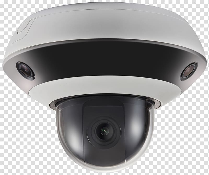 Pan–tilt–zoom camera Hikvision IP camera Closed-circuit television Panoramic , Camera transparent background PNG clipart