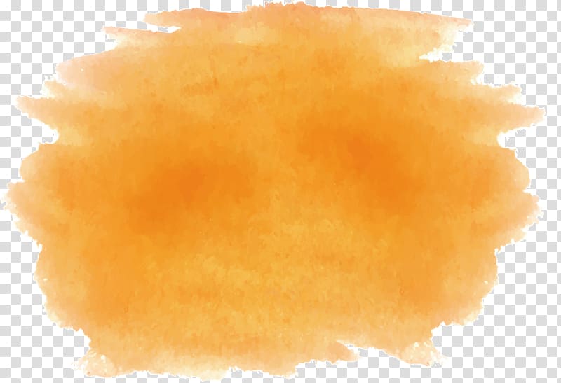 illustration of color orange, Watercolor painting Paintbrush, Orange watercolor brush transparent background PNG clipart