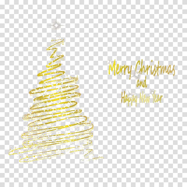 golden neon christmas tree transparent background PNG clipart