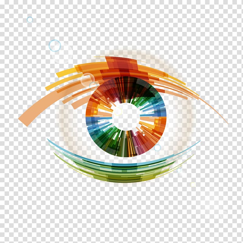 orange and green eye vision , Eye Icon, Bright Eyes transparent background PNG clipart