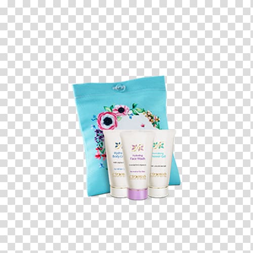Cream Lotion Turquoise, Travel Pack transparent background PNG clipart