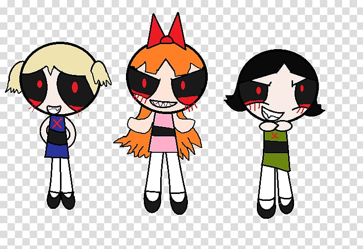 Drawing Slenderman Creepypasta Mojo Jojo Blossom, Bubbles, and Buttercup, find good friends transparent background PNG clipart