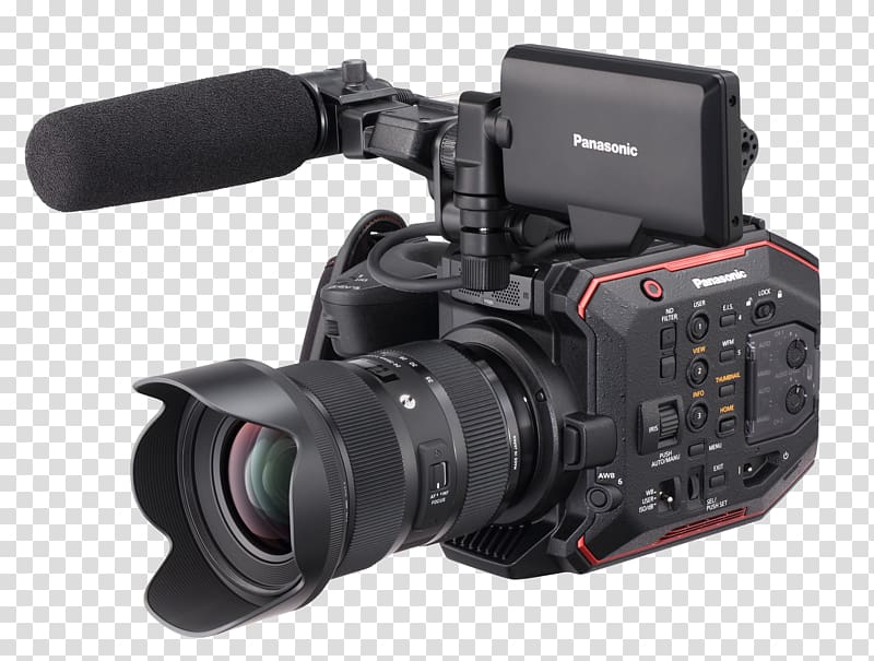 Panasonic Lumix DC-GH5 Super 35 Camera Canon EF lens mount, video camera transparent background PNG clipart