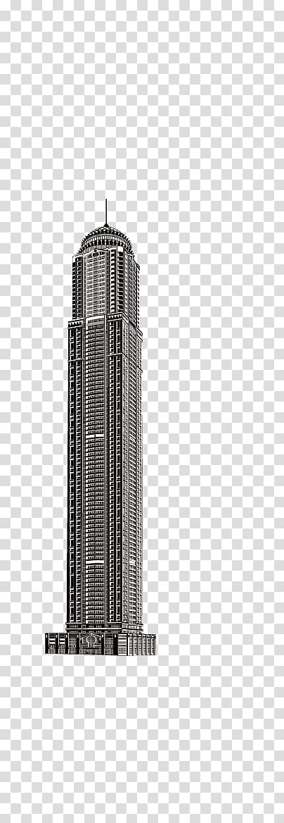 Black and white Skyscraper High-rise building, World Skyscrapers transparent background PNG clipart