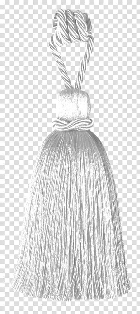 White Rope Tassel, White rope spike transparent background PNG clipart