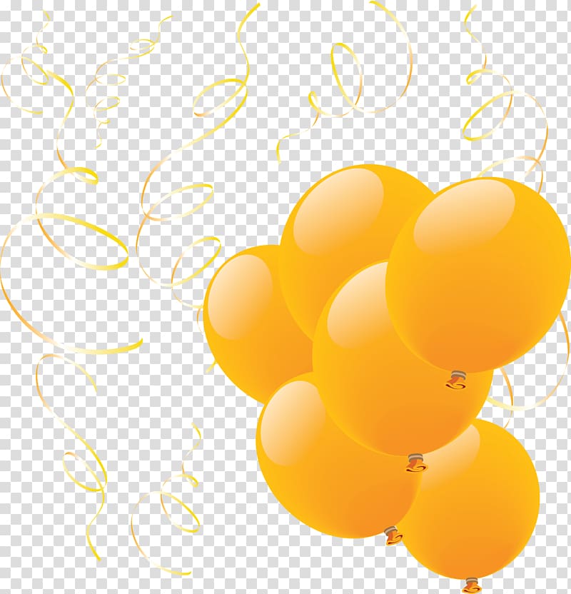 yellow balloons illustration, Balloon Yellow Group transparent background PNG clipart