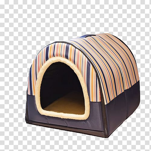 Golden Retriever Labrador Retriever Cat Doghouse Pet, Striped tent cat nest transparent background PNG clipart