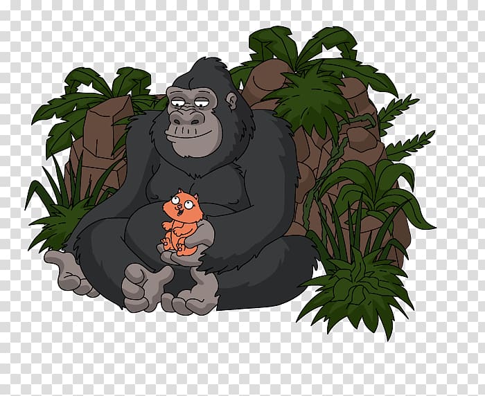 Common chimpanzee Gorilla Bear Cartoon, Angry Gorilla transparent background PNG clipart
