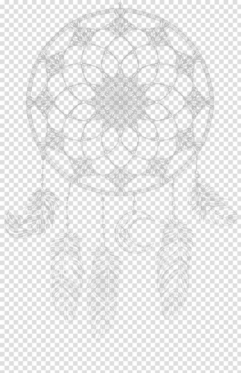 Drawing Visual arts Black and white Sketch, dreamcatcher transparent background PNG clipart