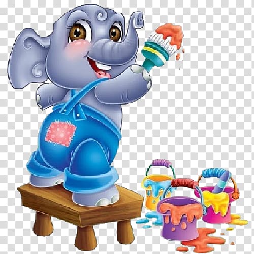 Elephant School Elephantidae Animal-made art , watercolor animal transparent background PNG clipart