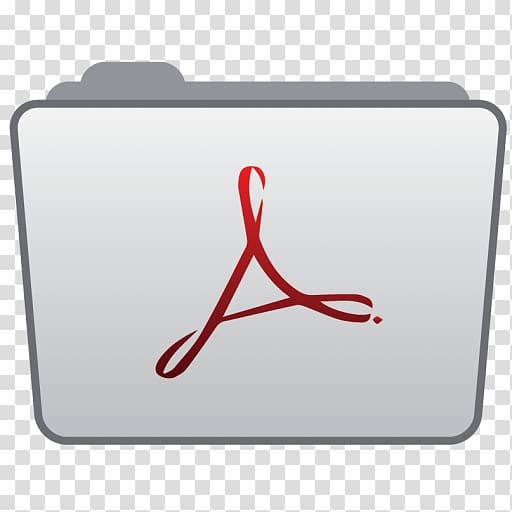 Adobe folder icon, line red font, Acrobat Folder transparent background PNG clipart