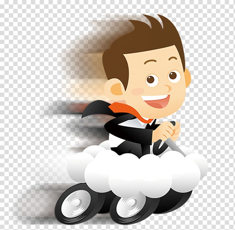 Cartoon Animation Poster, People flying car transparent background PNG clipart