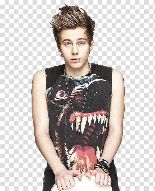 Luke Hemmings 5 Seconds of Summer Mrs All American T-shirt Male, hemming transparent background PNG clipart