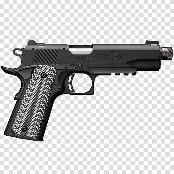 .22 Long Rifle Semi-automatic pistol Semi-automatic firearm M1911 pistol, Handgun transparent background PNG clipart