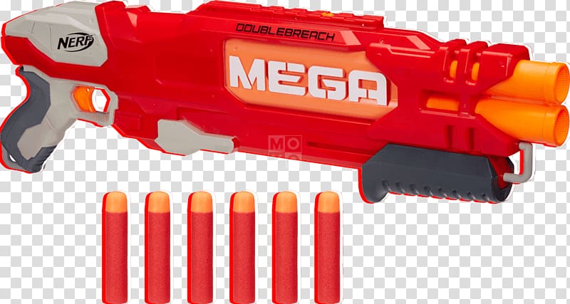 Nerf N-Strike Elite NERF N-Strike Mega DoubleBreach Blaster Nerf Blaster, toy transparent background PNG clipart