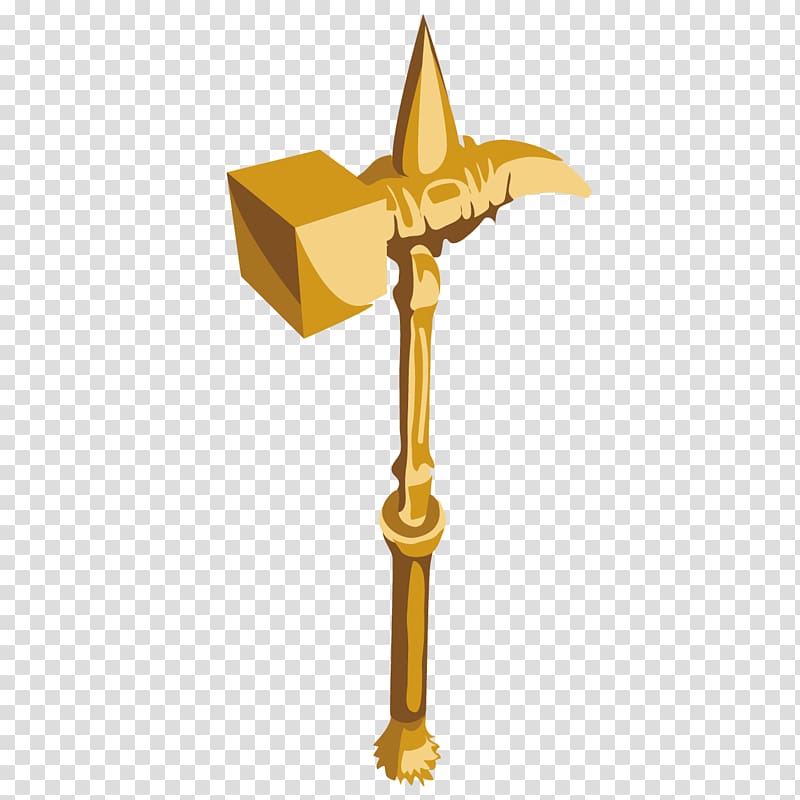 Hammer Tool, Golden Hammer transparent background PNG clipart