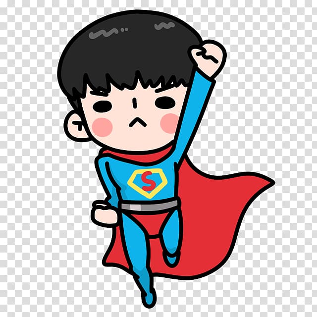 Latte China Cartoon Taobao Sina Weibo, Cartoon Superman transparent background PNG clipart