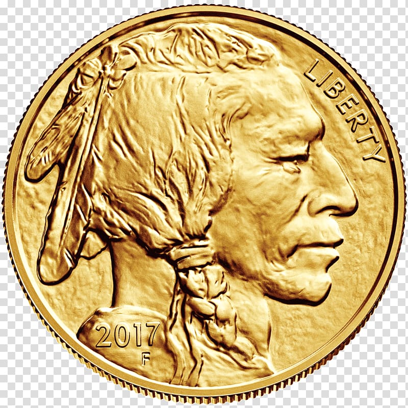 American Buffalo Bullion coin Gold United States Mint, gold transparent background PNG clipart