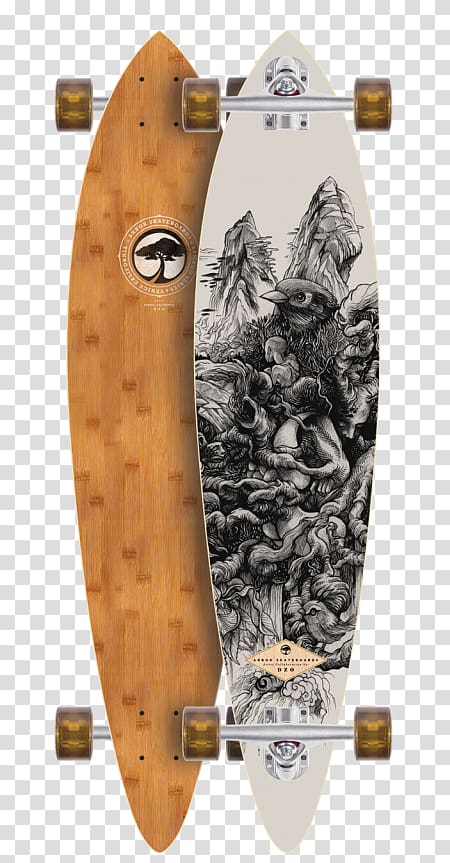 Longboard Tropical woody bamboos Bamboo Skateboards Length, Bamboo board transparent background PNG clipart