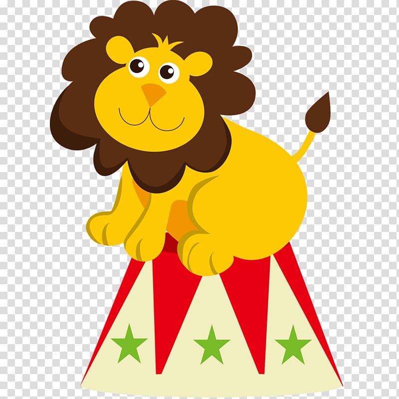 Cupcake Party Circus Birthday, Cartoon lion transparent background PNG clipart