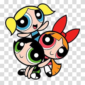 Powerpuff Girls illustration, Powerpuff Girls Holding Each Other transparent background PNG clipart