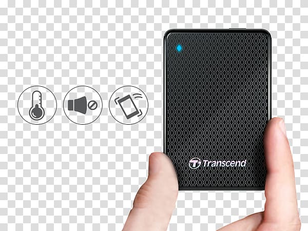 Transcend ESD400 Solid-state drive Transcend 128 GB External SSD (portable) USB 3.0 Black ESD400 Samsung Portable T3 SSD, USB transparent background PNG clipart