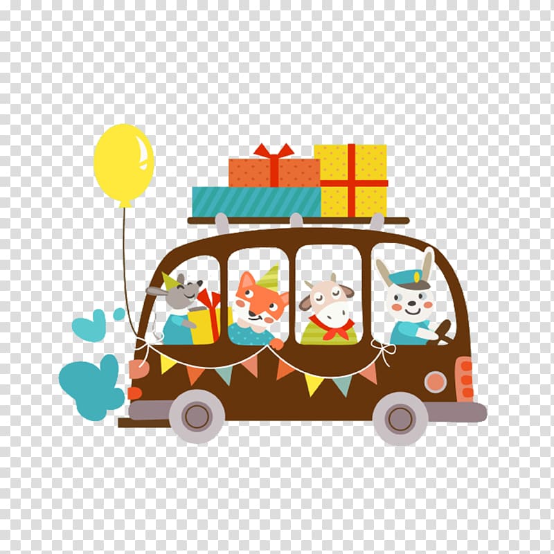 childlike cartoon birthday card transparent background PNG clipart