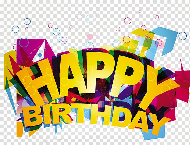 Happy Birthday illustration text, Birthday cake , happy Birthday transparent background PNG clipart