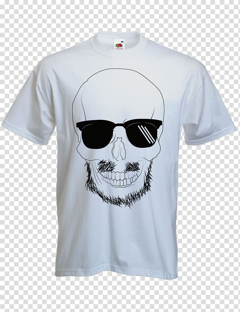 T-shirt Fruit of the Loom Clothing Polo shirt, bearded skull transparent background PNG clipart