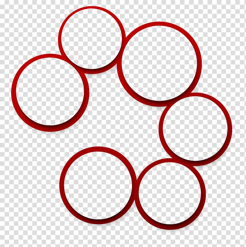Circle Red, Six rings transparent background PNG clipart
