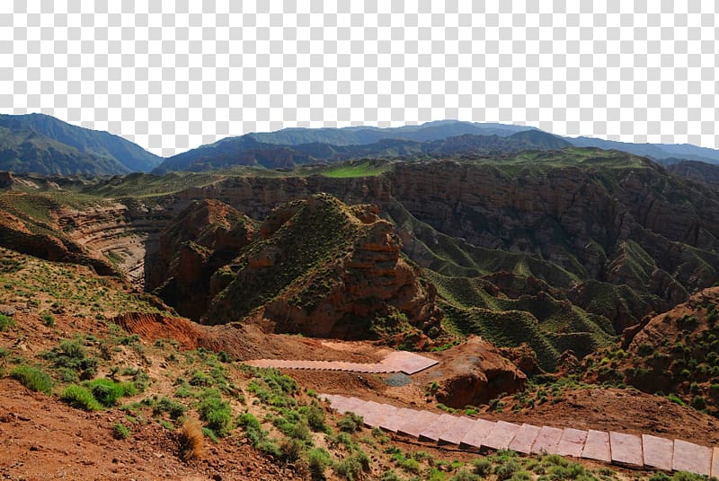 Zhangye National Geopark China Danxia Danxia landform Pingshanhuxiang, Zhangye Danxia Flat Lake transparent background PNG clipart