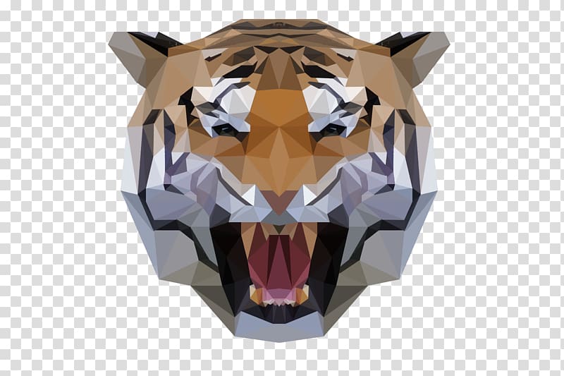 Cat Tiger Felidae Lion Cougar, low poly transparent background PNG clipart