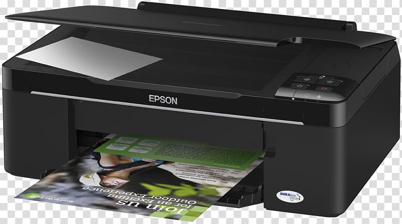 Multi-function printer Epson Ink cartridge Printer driver, printer transparent background PNG clipart