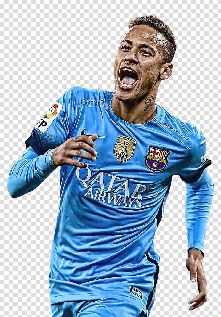 man in blue long-sleeved shirt, Neymar Happy transparent background PNG clipart