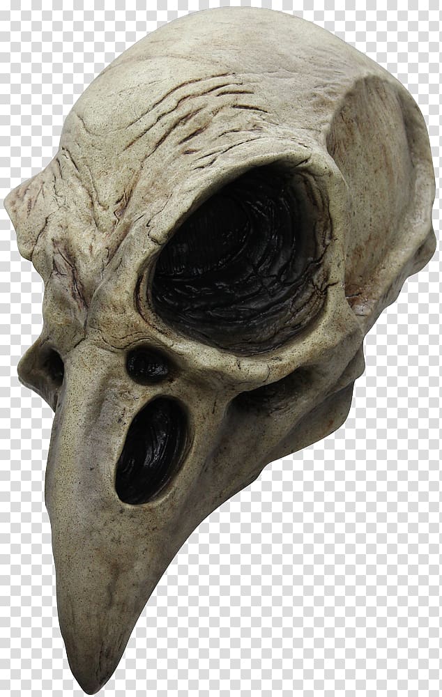 Crows Bird Skull Mask Halloween costume, Bird transparent background PNG clipart