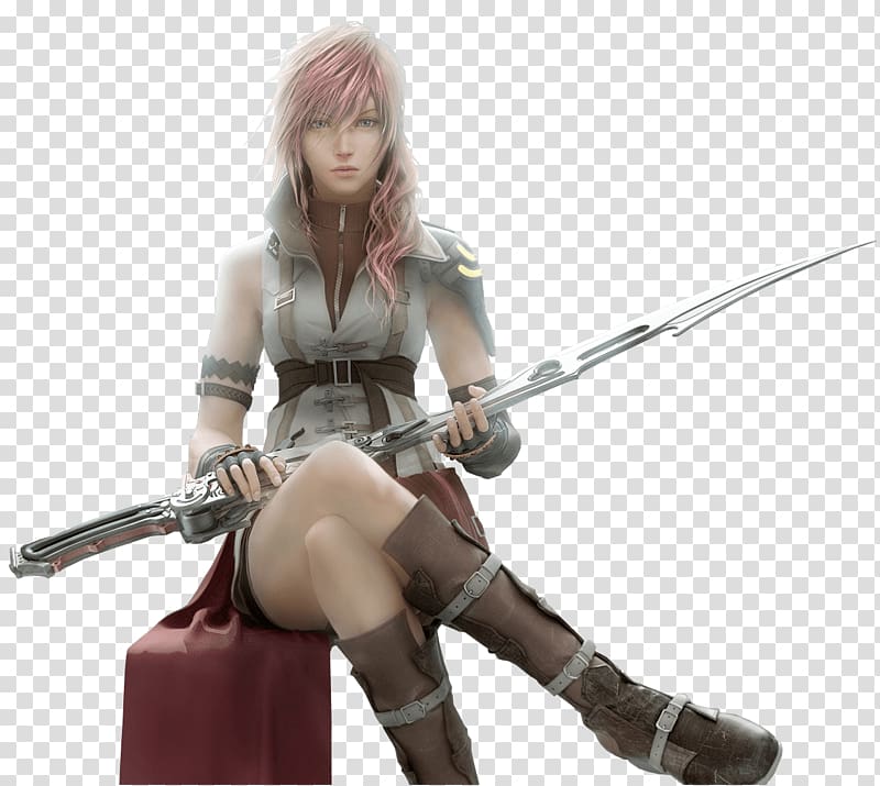Final Fantasy Lightning illustration, Final Fantasy Sitting transparent background PNG clipart