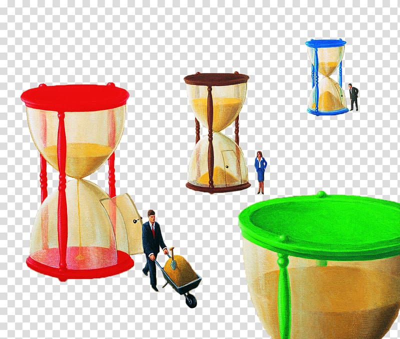 Research Time, Hourglass time at busy people transparent background PNG clipart