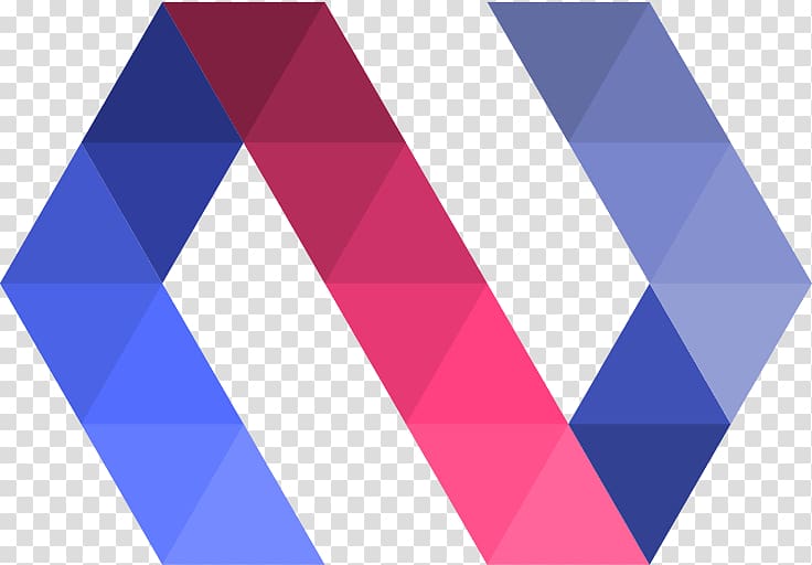 pink and blue logo, Polymer Logo transparent background PNG clipart