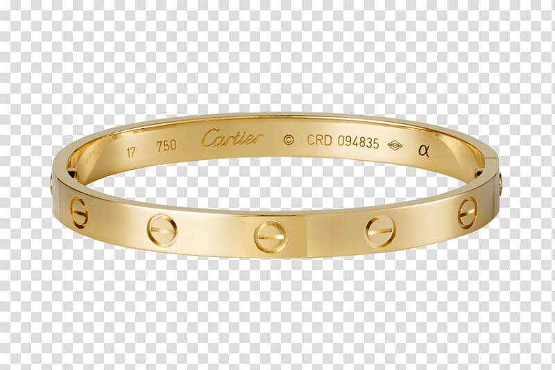 Love bracelet Cartier Jewellery Gold, upscale jewelry transparent background PNG clipart