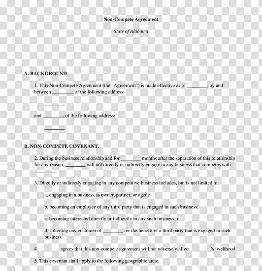 Document Non-compete clause Competition Template Form, others transparent background PNG clipart