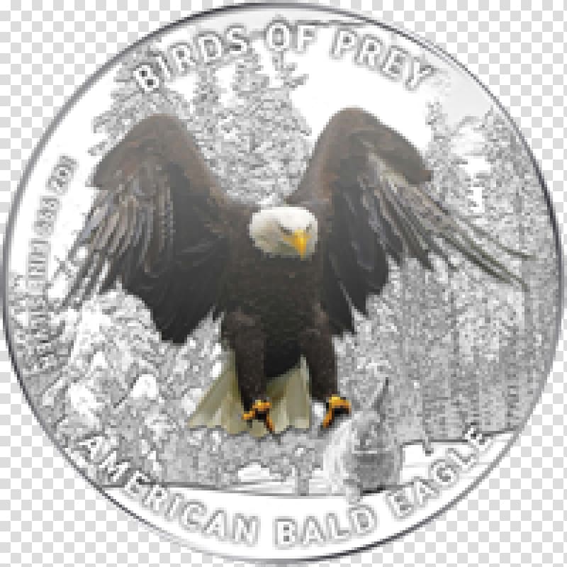 Bald Eagle Silver coin Proof coinage, silver transparent background PNG clipart