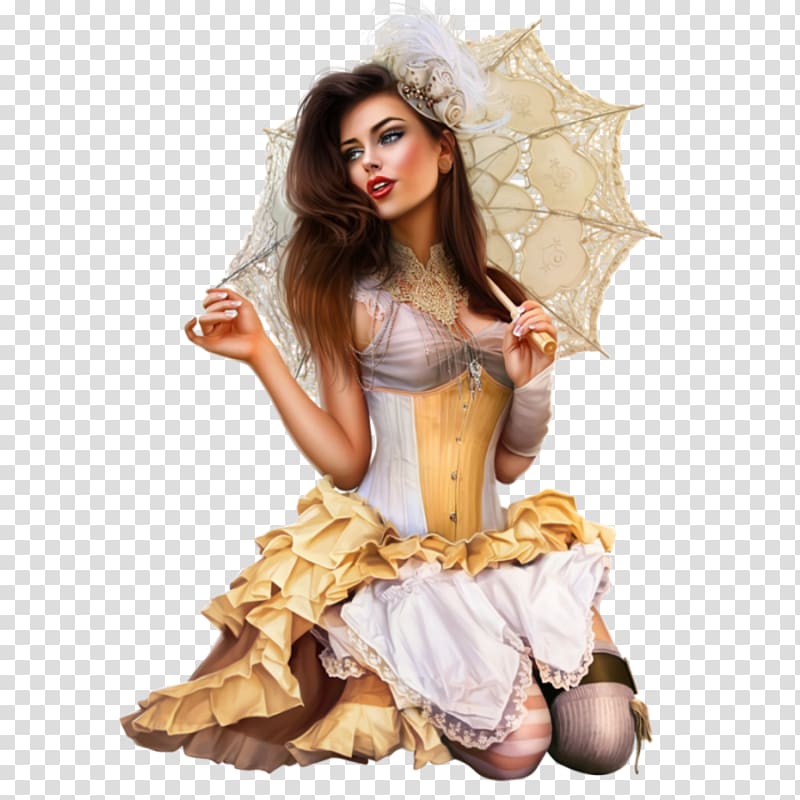 Woman Girl Бойжеткен Steampunk, woman transparent background PNG clipart