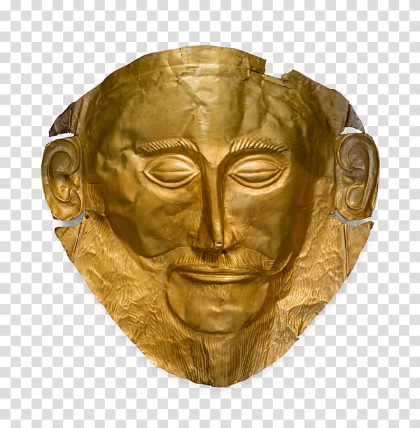 Mask of Agamemnon Grave Circle A, Mycenae Death mask, crucifixion el greco transparent background PNG clipart