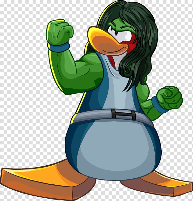 She-Hulk Club Penguin Superhero, she hulk transparent background PNG clipart