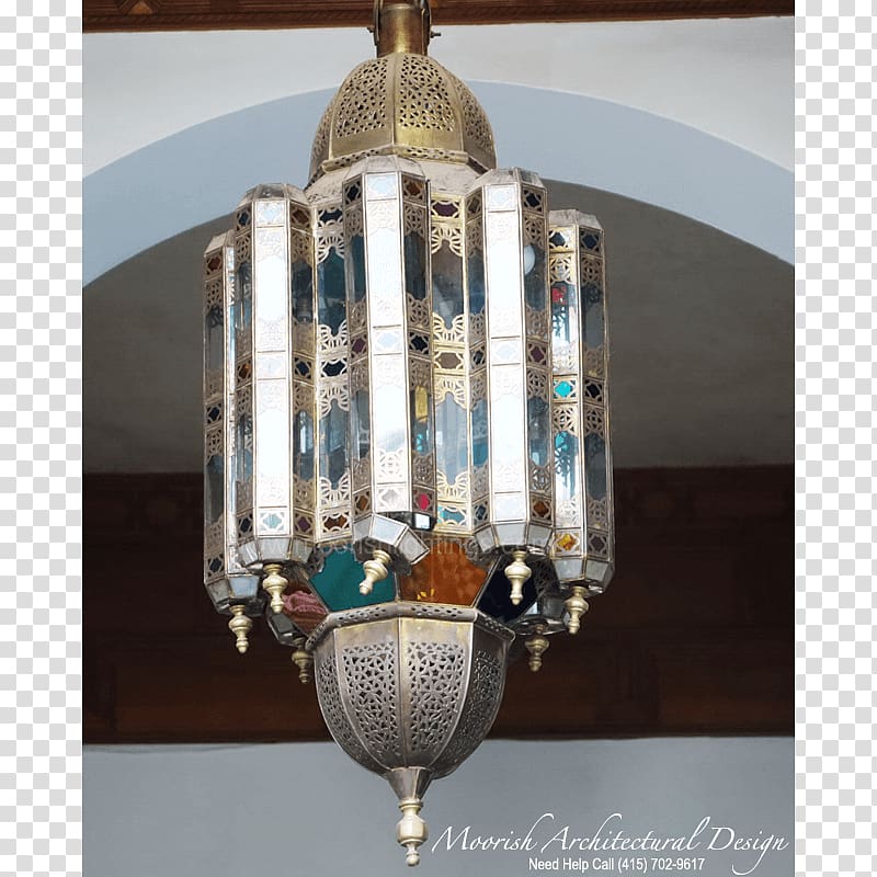 Chandelier Moroccan cuisine Moroccan style Glass Lantern, glass transparent background PNG clipart